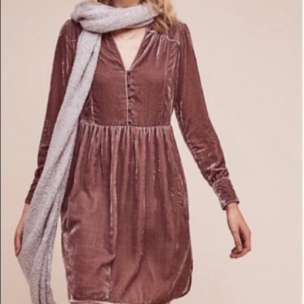 Holding horses crushed velvet dress